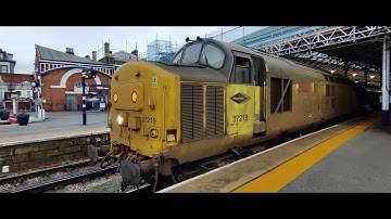 SCARBOROUGH SIGHTING! 🚂 Twin "Tractors" (Class 37) on the Rail Head Treatment Train (RHTT)