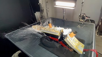 Model Titanic splits and sinks like the James Cameron