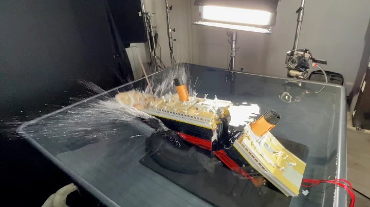 Model Titanic splits and sinks like the James Came...