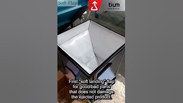 Soft separation flap for good/bad injection molded products