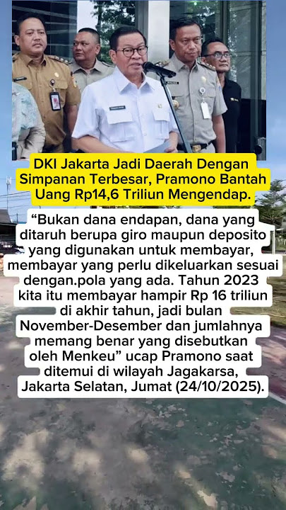 DKI Jakarta jadi Daerah Dengan Simpanan Terbesar Rp14,6 Triliun #shorts #viral #beritaterkini #fypシ