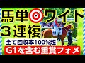 【競馬検証】馬単・3連複・ワイド ~G1を含む重賞フォメ 全て回収率100%超~