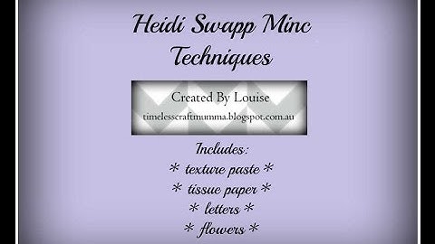 Heidi Swapp Minc machine techniques process video