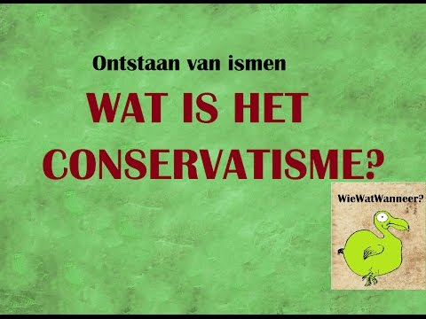 Video: Wat Is Conservatisme?