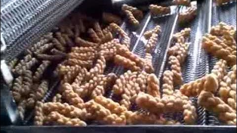 Chinese fried dough twist production line pilipit machine   fried snack machine