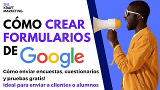 Cómo Crear Formularios de Google gratis paso a paso. Tutorial Completo de Google Forms 2024. by The Kraft Marketing 1,695 views 7 months ago 44 minutes