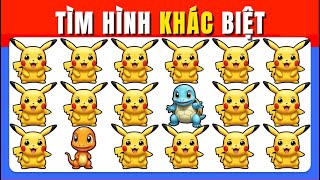 🔍🌟 Khám Phá Thế Giới Pokémon: Tìm Hình Khác Biệt Thú Vị 🌟🔍|Quiz Bee - Ong Thích Đố