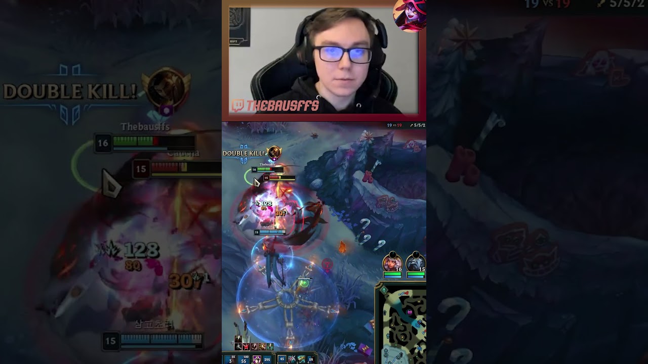 He waited in the bush… then TRIPLE KILL 💀#thebausffs #leagueoflegends #leagueoflegendsclips #lol