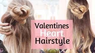 DIY Heart Knot Valentines Hairstyle screenshot 1