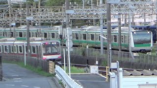 東急5050系発車直後E233系入線！相鉄線かしわ台駅