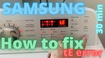 Samsung Washing machine tE Error  - Quick fix