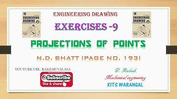 Exercises 9; Projections of points Solutions (N.D.Bhatt  textbook)