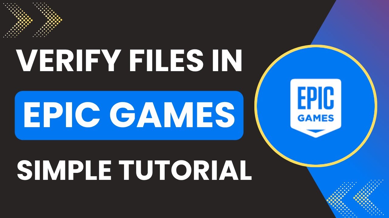 How To Verify Files In Epic Games - YouTube