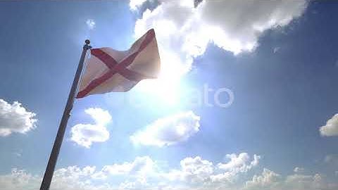 Alabama State Flag on a Flagpole V4 - 4K | Motion Graphics - Envato elements