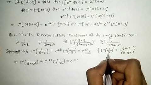 First shifting properties in Inverse Laplace transform Hindi