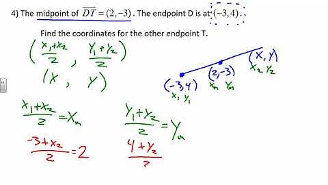 1.7 Midpoint and Distance