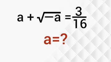 USA l Can you solve this? l Math Olympiad Problem l Find a=?