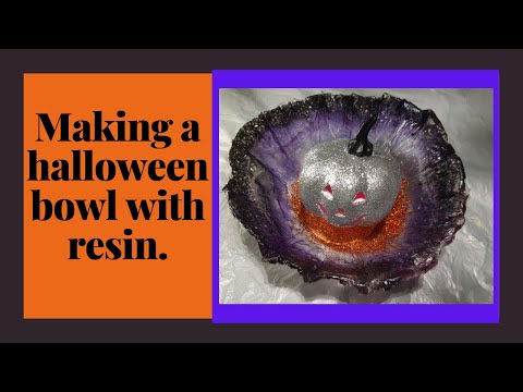 MAKING A HALLOWEEN BOWL. EPOXY RESIN DIY.