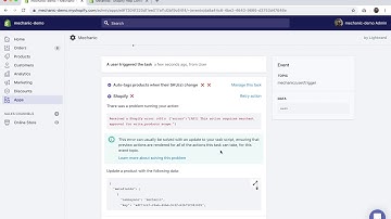 Creating a Mechanic task: Auto-tag products when their SKU(s) change