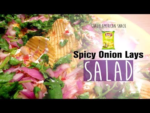 Creamy Onion Lays Salad | Instant Quick Recipe for Evening Snacks | With Potato Chips