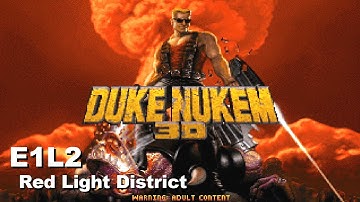 Duke Nukem 3D: Atomic Edition - E1L2: Red Light District (100%) [DOSBox]