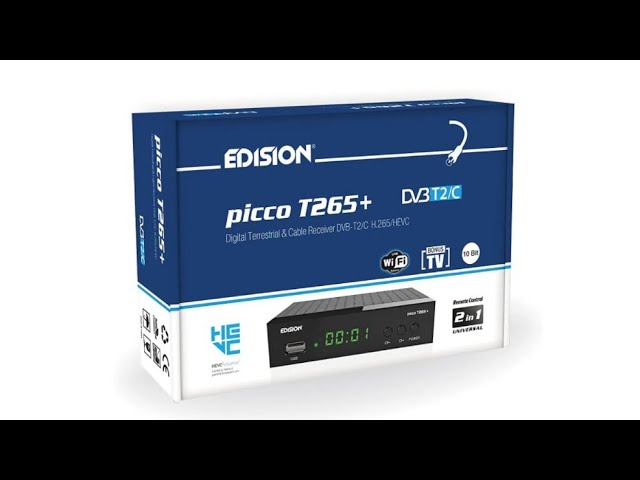 EDISION PICCO T265 pro Receptor Digital Terrestre y Por Cable DVB-T2/C  H.265/HEVC (ES) 