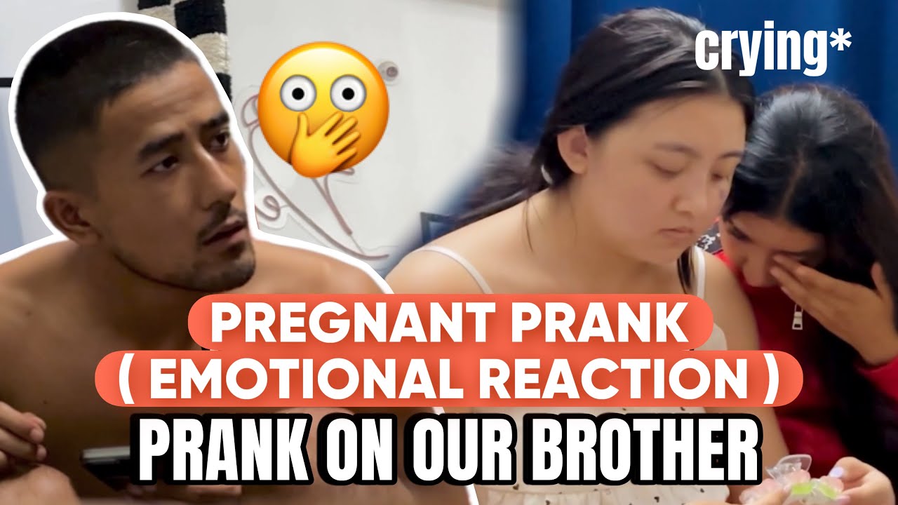 FIRST PREGNANT PRANK ON BROTHER ~ EMOTIONAL REACTION ~ Ladup & Xorem & Gracy & Samu