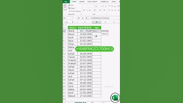 How to calculate Age in Excel #exceltips #excelshortcuts #exceltricks #excel #smartexcel #excel