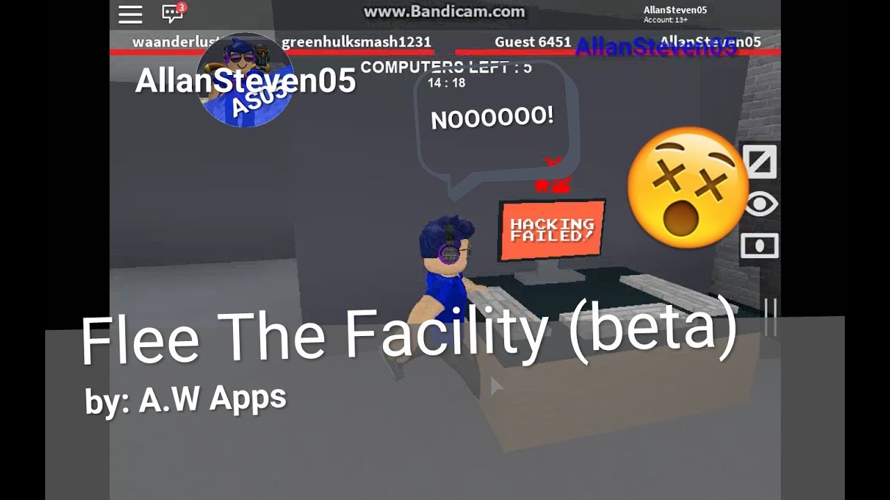 Hacking Pc Escape The Facility In Roblox Flee The Facility By