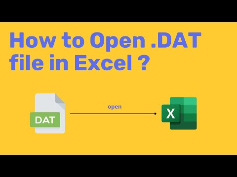 How to open .dat file in Excel ?