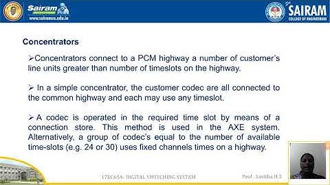 Lecture video_17EC654_Module 4_Time division switching 2_Savitha