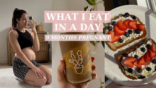 WHAT I EAT IN A DAY (9 months pregnant): at-home, budget-friendly meal inspo