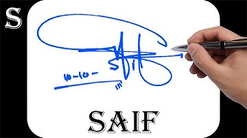 Saif name signature design - S signature style - How to signature your name