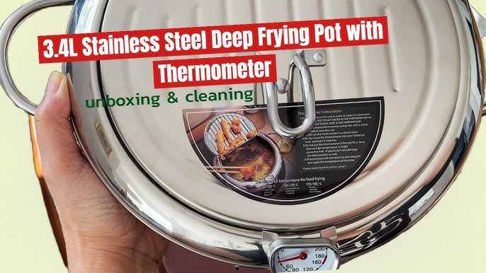 Review of Prodent Deep Fryer Pot,3.4L Stainless Steel Deep Frying Pot with  Thermometer 