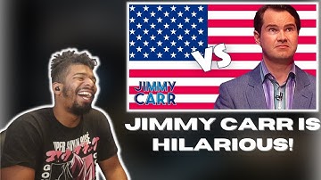 AMERICAN REACTS TO Jimmy Vs The United States Of AMERICA | Jimmy Carr