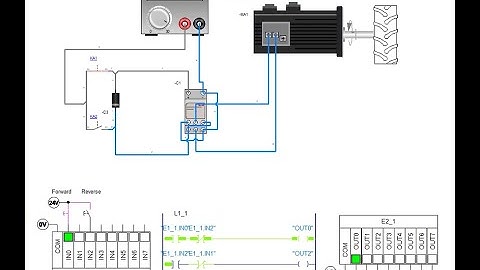 W7P2 PLC Ladder program for Relay based DC Motor Control (AUTOMATION STUDIO)