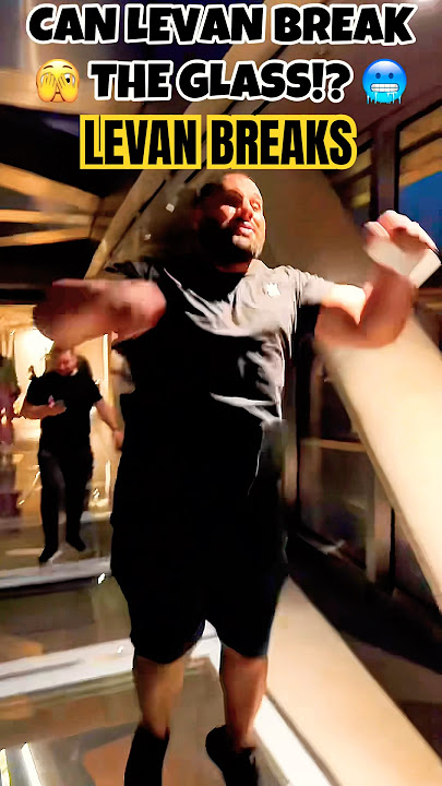 Levan JUMPS on Dubai’s Glass Skywalk… Will It Survive?! 😂💪#armwrestling #levansaginashvili #funny