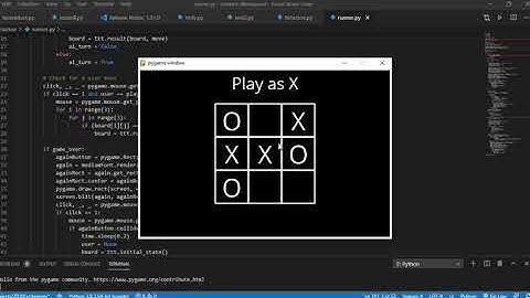 CS50AI TicTacToe Demonstration