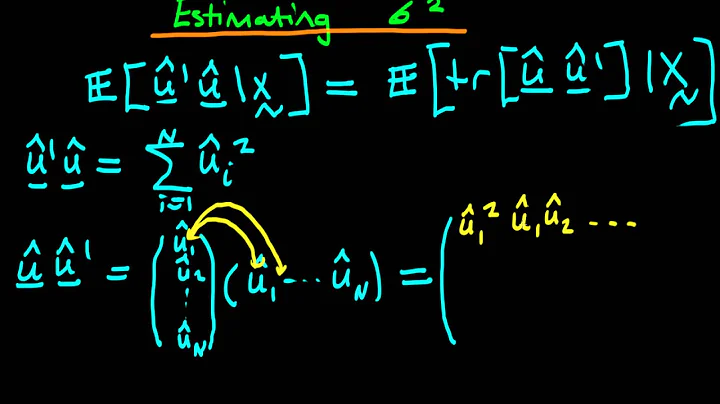 Estimating the error variance in matrix form - part 2