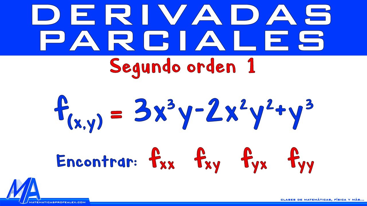 Derivadas parciales de segundo orden | Ejemplo 1 - YouTube