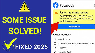 Facebook Profile Some issues problem solved 2025/Profile has Some issues / page some has issue on fb