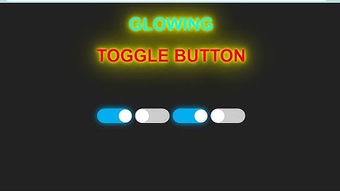 CSS Toggle Switch | On Off Button Design Using HTML and CSS| 4 Minutes Tutorial. #Html #CSS #GLOWING