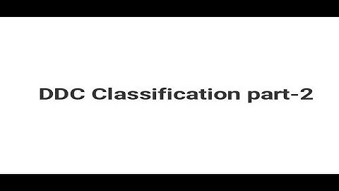 DDC classification part 2
