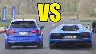 Audi Rs3 Vs Lamborghini Aventador Rs3 Won??