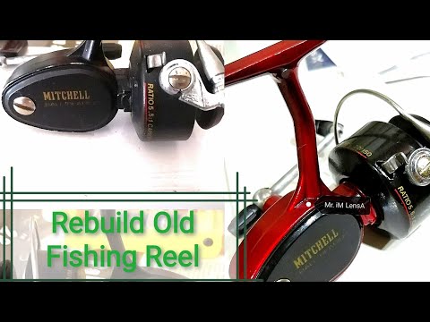 Rebuild/Repaint Old Fishing Reel (Mitchell 408) - YouTube