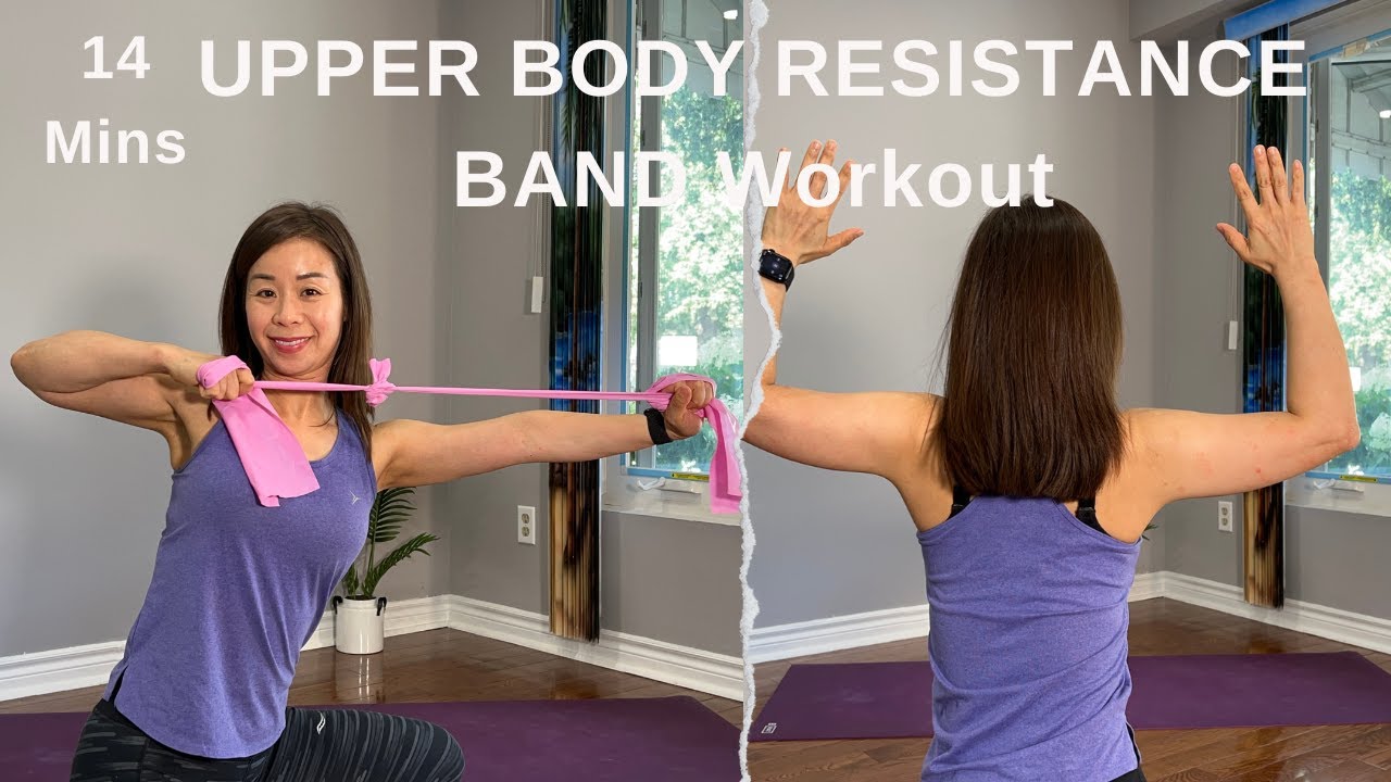 14 min Toning Upper Body Workout with Resistance Band Shoulder