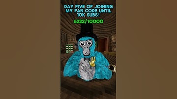 Day Five Of Joining My Fan Code Everyday Until 10k Subs! #gorillatag
