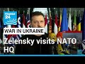 Ukrainian President Zelensky Makes A Surprise Visit To NATO HQ In Brussels