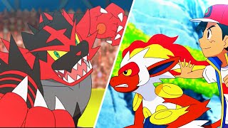 Ash's Infernape VS Incineroar - Pokemon Battle