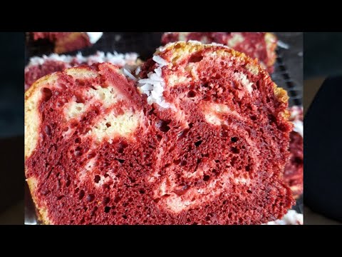 My Red Velvet Marbled Pound Cake Recipe | Lady Shake and Bake - YouTube